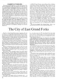 East Grand Forks - to files - University of Minnesota