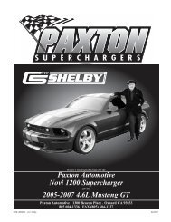 Shelby Mustang GT - Paxton Superchargers