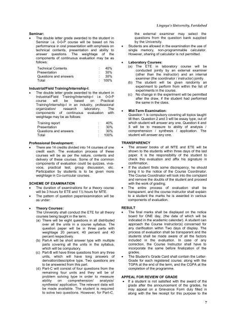 B.Tech. Degree Programme Computer Science & Engineering