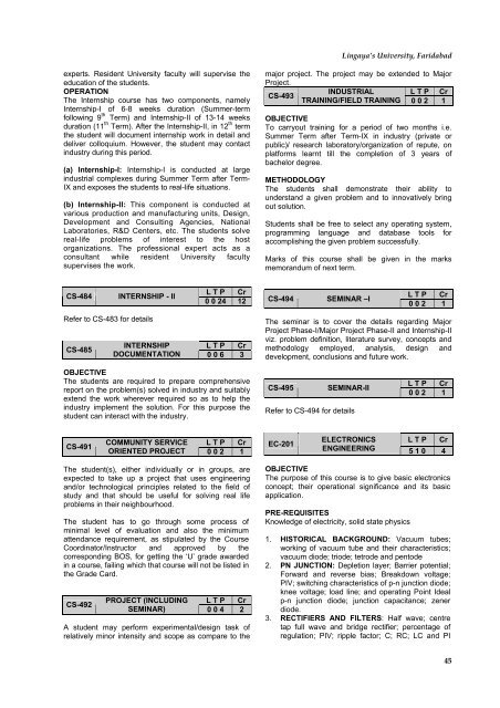 B.Tech. Degree Programme Computer Science & Engineering