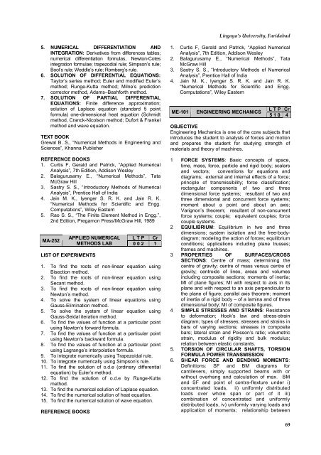 B.Tech. Degree Programme Computer Science & Engineering
