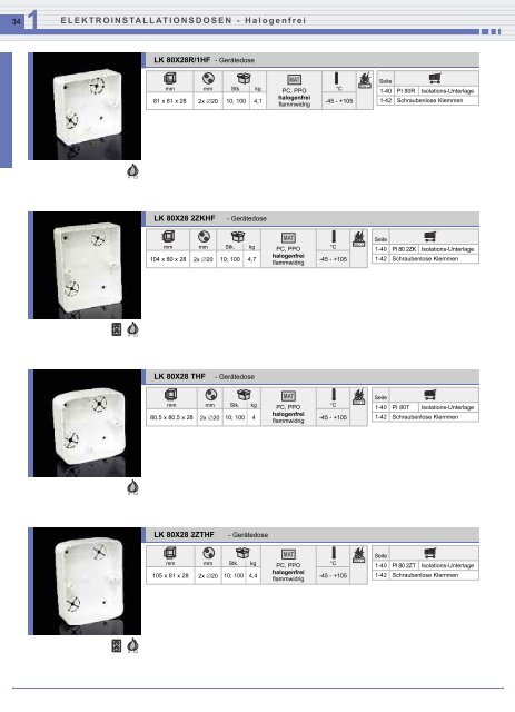 DOSEN UND ZUBEHÖR FÜR ELEKTROINSTALLATION