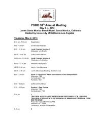 PSRC 58th Annual Meeting - Plastic Surgery Research Council
