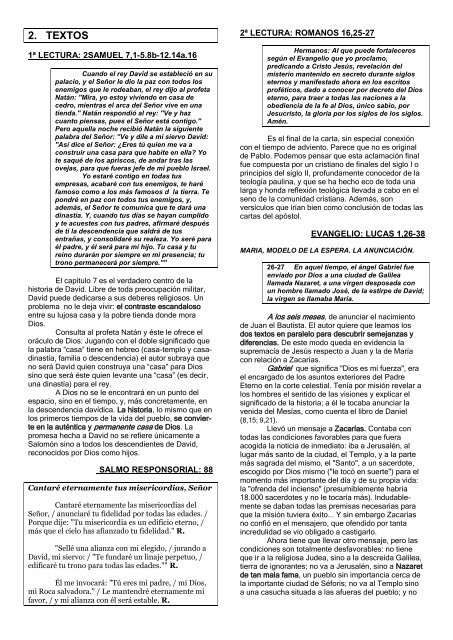 18 DICIEMBRE 2005 - Escucha de la Palabra