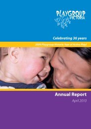 Annual Report - Playgroup Victoria