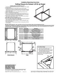 Motorized Shades Handbook - Draper, Inc.