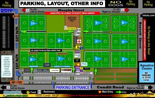 parking, layout, other info - Morgan Hill Outdoor Sports Center
