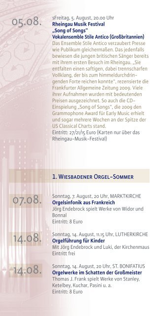 Musik in der Lutherkirche 2011 - Lutherkirche Wiesbaden