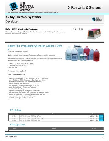 X-Ray Units & Systems X-Ray Units & Systems - Dental Supplies