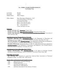 Dr. ANDREA MARIO POMPEO ROMANI Curriculum Vitae Last ...