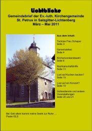 Gemeindebrief der Ev.-luth. Kirchengemeinde St. Petrus in Salzgitter ...