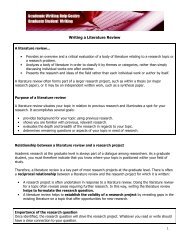 Writing a Literature Review - SASS