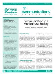 Communication in a Multicultural Society - Canadian Healthcare ...