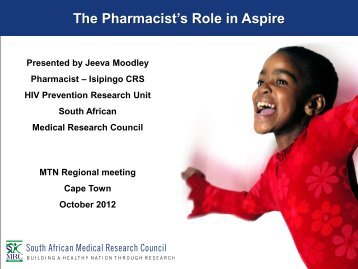 The Pharmacist's Role in Aspire - Durban