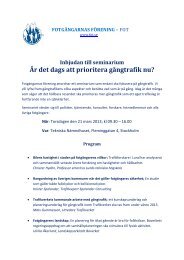 Inbjudan till seminarium Ãr det dags att prioritera gÃ¥ngtrafik nu?