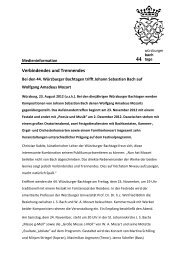 28 November 2010 W U R Z B U R G Wurzburger Bachtage