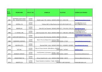 listado Catem actualizado. - Senasa