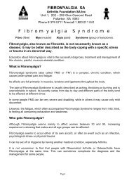 Fibromyalgia Syndrome - ME/CFS Australia