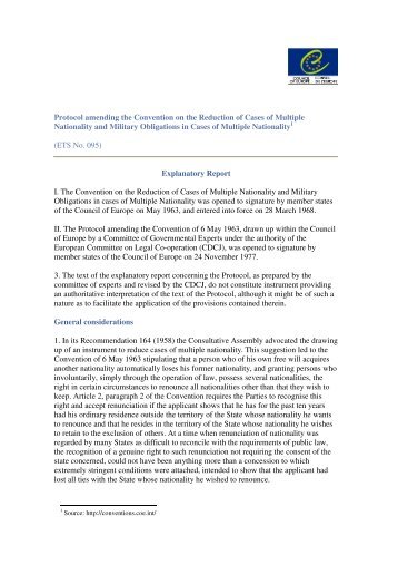 Explanatory Report - EUDO Citizenship