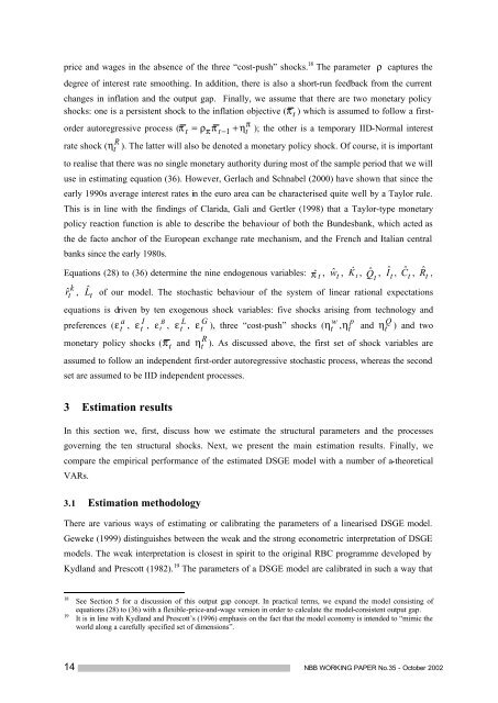 An estimated dynamic stochastic general equilibrium model of the ...