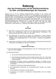 Satzung Kosternersatz FFW mit Anlage 2009 - Stadt Schleusingen