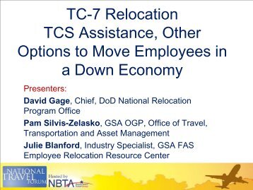 TC-7 Relocation TCS Assistance, Other Options to Move Employees ...