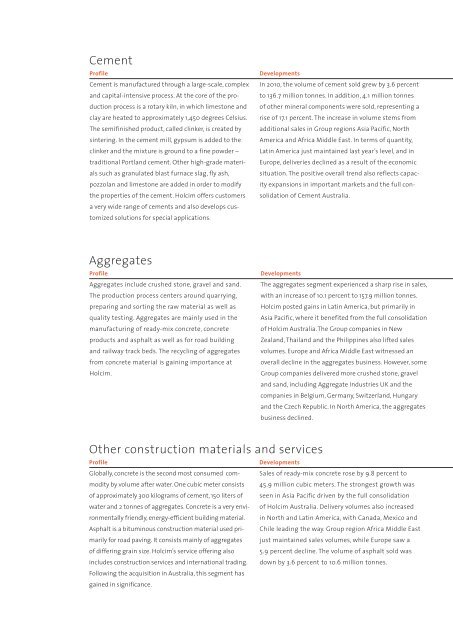 Annual Report 2010 Holcim Ltd