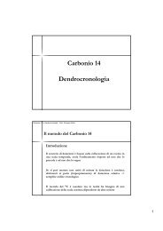 Carbonio 14 Dendrocronologia - Sdasr.unict.it