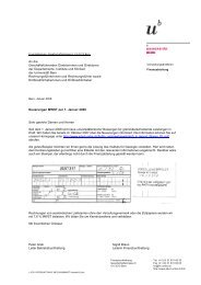 Brief Finanzbuchhaltung - Finanzabteilung - Universität Bern