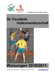 Weisungen 2010/2011 - Faustball SATUS Kreuzlingen
