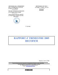 CONTENU DU RAPPORT - RECOFEM