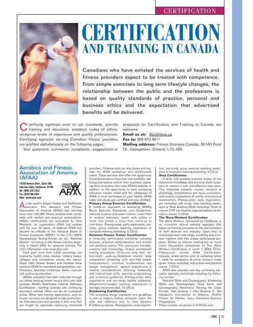Fitness Trainer section 1 - FitNet - Fit Biz Canada