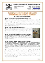 radical cystectomy (in men) with formation of an ileal conduit - British ...
