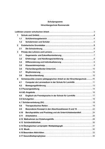 Schulen - Hirschberg-Schule Rommerode - Familiennetz WMK