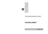 BAUREGLEMENT - Gemeinde Signau