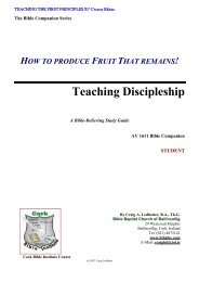 Teaching Discipleship - Bible Baptist Church