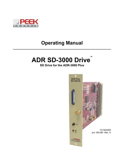 ADR-3000 SD Drive Manual.pdf - Peek Traffic