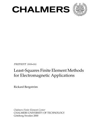 Least-Squares Finite Element Methods for ... - FEniCS Project