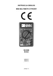 INSTRUKCJA OBSŁUGI MINI MULTIMETR CYFROWY M-830B M-832