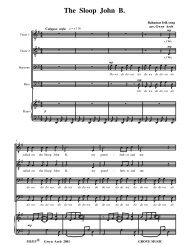 TTBB Music for male choirs - Sloop John B - Grove Music Catalogue