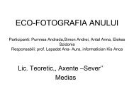 ECO-FOTOGRAFIA ANULUI - Liceul Teoretic âAxente Severâ