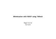 Minimization with ROOT using TMinuit - GLAST at SLAC