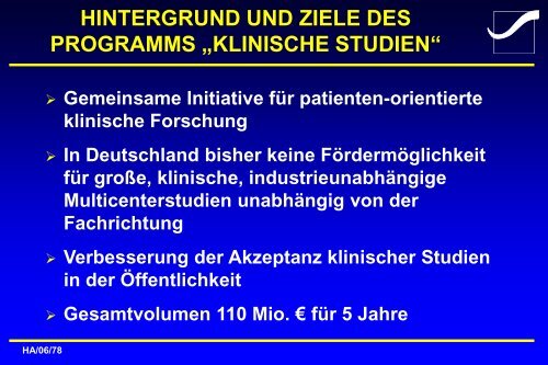 konzepte der dfg zur klinischen forschung