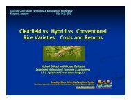 Clearfield vs Hybrid vs Conventional Varieties-Cost and Return ...