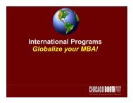 International Programs Globalize your MBA! - Chicago Booth Portal
