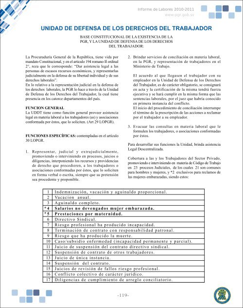 7. Unidad de Laboral - ProcuradurÃ­a General de la RepÃºblica de El ...