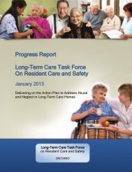 Long-Term Care Task Force on Resident Care and Safety (Ontario)