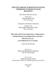 értekezés - ELTE TTK TEO - Eötvös Loránd Tudományegyetem