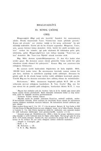 BHAGAVADGÃŽTÃ‚ Dr. KEMAL Ã‡AÄžDAÅž GÄ°RÄ°Åž