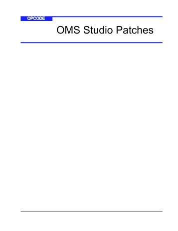 How to Setup OMS Studio Patches (1997) - House of Synth